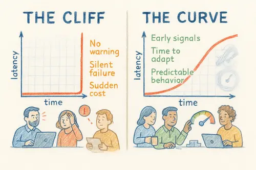 Comparison between cliff-like and curve-like system failures